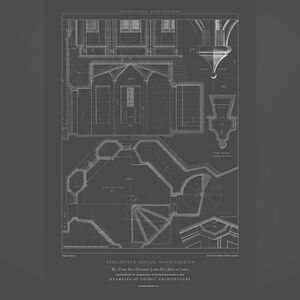 Architectural Print: Kenilworth Castle Plans / Size A2